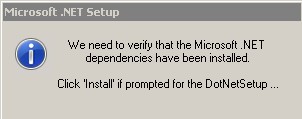 .NET Setup Notification