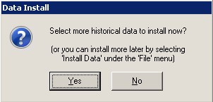 Historical Data Install Prompt